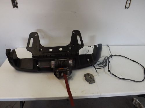 02-03 polaris sportsman 600 700 front bumper w/ mount and warn winch