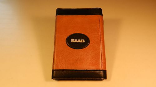 Genuine saab leather owners manual and documents organizer