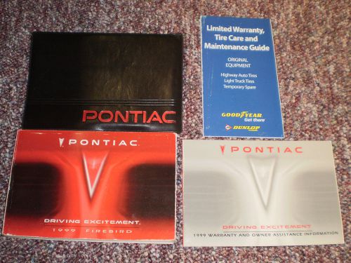 1999 pontiac firebird base &amp; trans am v6 v8 owners manual books guide case all