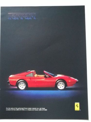 1984 ferrai 308 quattrovalvole sale sheet