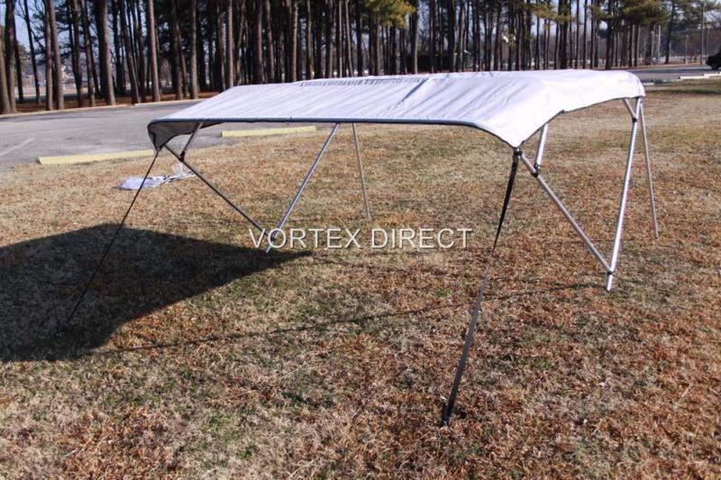 New vortex 4 bow pontoon/deck boat bimini top 10' grey 97-103"