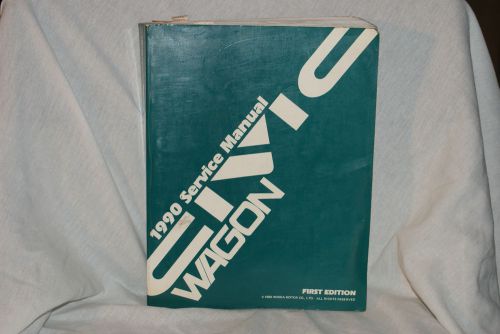 1990 honda civic wagon service shop repair manual  factory book 1990