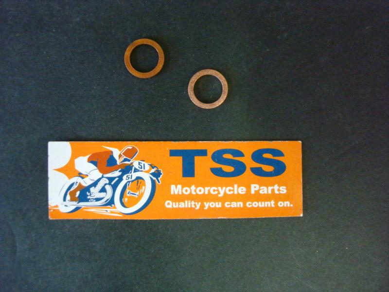 60-4182 triumph nos 650 750 3/8" copper washers 2pc