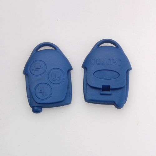 Replacement transit connect 3 buttons blue blank remote key case shell for ford