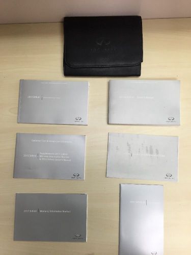 2013 infiniti jx genuine oem owner&#039;s manual set w/ navigation guide &amp; case