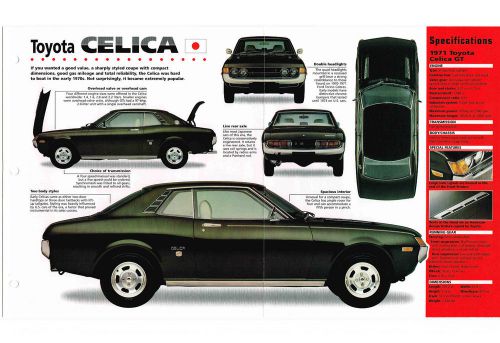 Toyota celica (st) imp brochure: 1970,1971,1972,.......