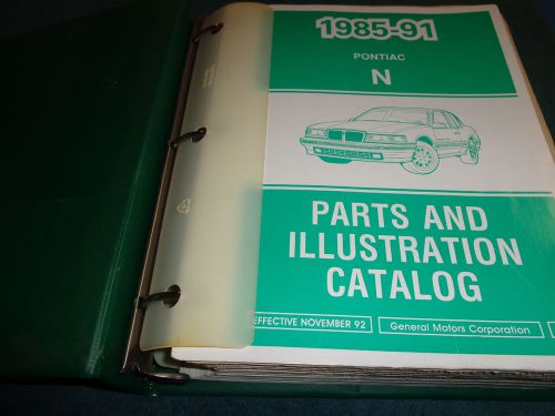 1985-1991 pontiac grand am parts catalog / orig. text &amp; illustrations 89 88 87+