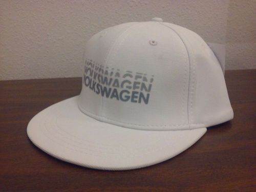 Volkswagen fade white flat bill cap