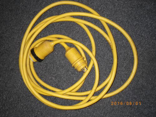 25&#039; foot 30 a amp 125 v volt marinco marine twist locking lock power cord camp