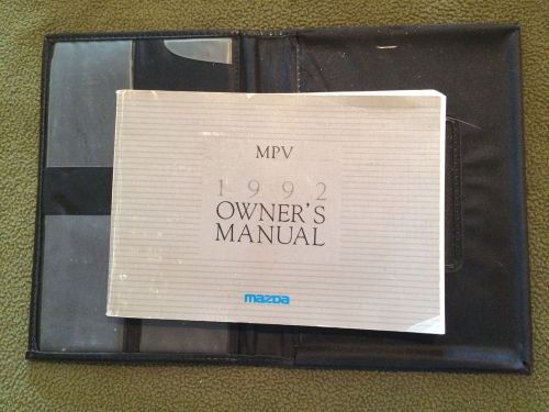 1992 mazda mpv owners manual and case