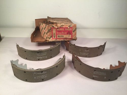 Vintage brake shoes grey rock bb-2174 nos riveted w/ bb-2080d