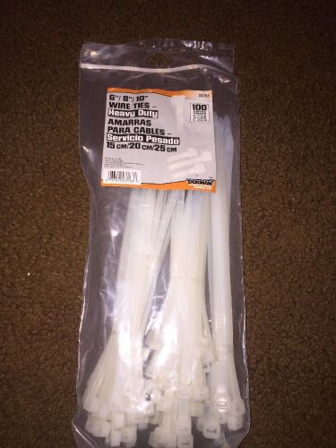 Dorman 83763 - 6, 8, 10&#034; heavy duty white wire ties