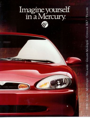 1996 mercury full line  brochure cougar villager sable mystique tracer marquis