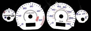 140mph blue red white face indiglo green glow gauge for 95-99 volkswagen golf