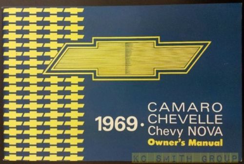 1969 chevy camaro chevelle nova owners manual