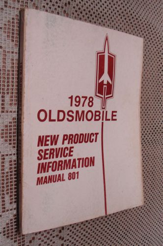 1978 oldsmobile early shop manual service book original rare gm book