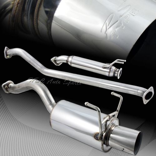 For 2002-2005 honda civic si 4&#034; n1 tip stainless steel catback exhaust muffler