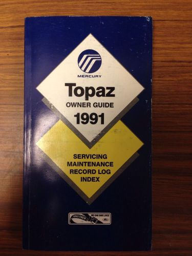 1991 mercury topaz owners manual