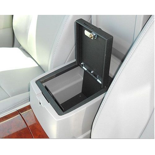 Console vault floor console gun safe for 07-13 highlander w/ barrel key lock