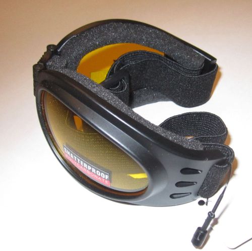 Yellow tint mirror goggles googles motorcycle padded get them while they last