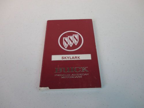 1991 buick skylark owner&#039;s owners owner manual guide book