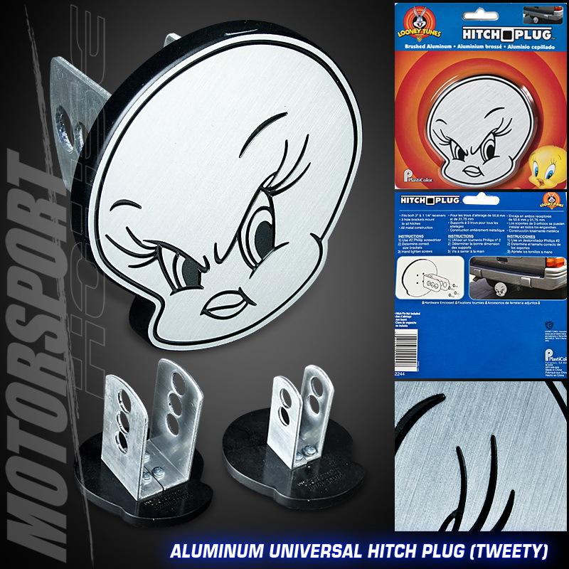 Tweety aluminum replacement trailer tow hitch plug cover fit 2"/1.25" receiver 