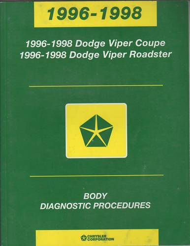 1996-98 chrysler viper body diagnostic procedures