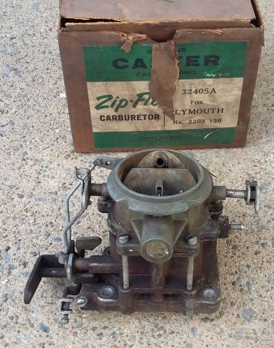 Vintage ball &amp; ball carburetor for 62 plymouth, mfg. for chrysler corp. 2 barrel