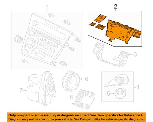 Honda oem 2012 cr-z sound system-radio chassis 39100szta21rm