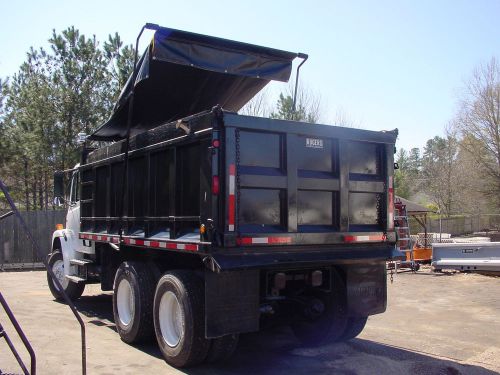 Asphalt dump truck tarp with side flaps for a 18&#039; bed