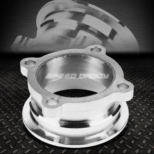 Gt35/gt30 gt turbo 2.5&#034; 4-bolt flange to 3&#034;v-band downpipe/exhaust clamp adaptor