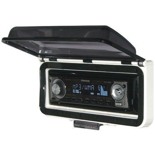 Scosche radio splash proof stereo cover for car marine atv stereo weather shiled