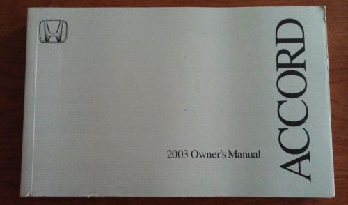 2003 honda accord sedan owners manual