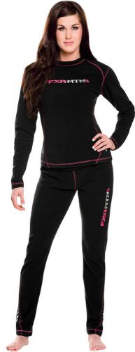 New fxr-snow pyro thermal womens 100% polyester top/shirt, black, xs