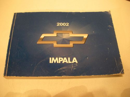 2002 chevrolet impala owners manual handbook