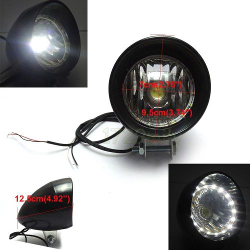 Black headlight lamp for harley softail dyna sportster vrod victory brand new