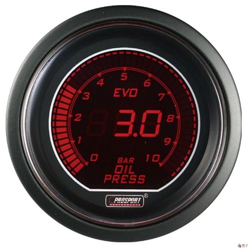 Prosport 52mm evo series digital red / blue led oil pressure gauge bar