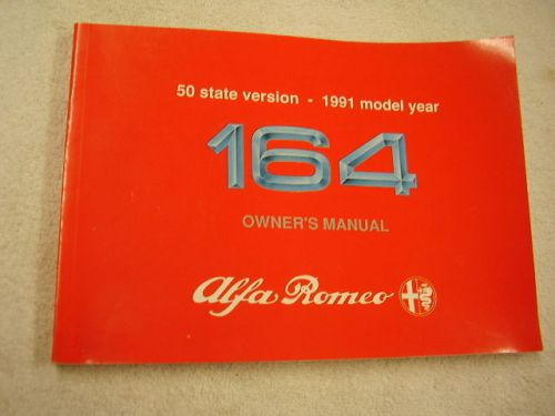 1991 alfa romeo 164  owners manual