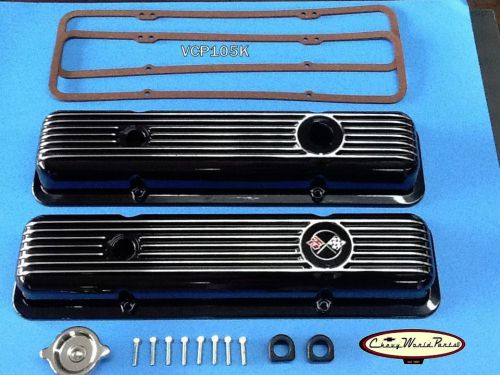 69-74 camaro z28 &amp; lt1,  69-82 corvette new black aluminum valve cover kit