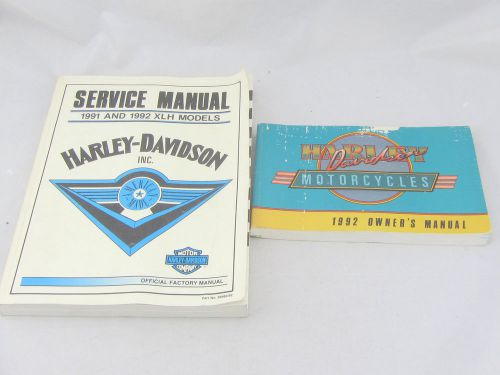 Harley davidson motorcycles 1992 owner&#039;s manual &amp; service manual 1991 1992 xlh