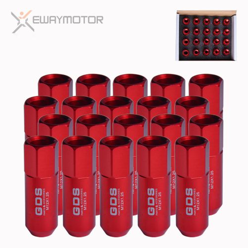 20pcs m12x1.25 red aluminum wheel lug nuts 60mm adapters for subaru brz 13-15