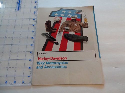 1972 amf harley-davidson motorcycle accessories brochure 21 pages rare 99457-72v