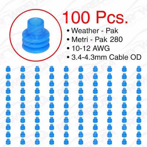 Weather pack metri-pack 280 series blue seal 12-10 awg 100 pcs 15324981