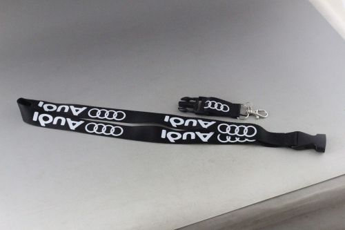 Audi car logos alloy key chain blakelanyard keychain with detachable clasp 2