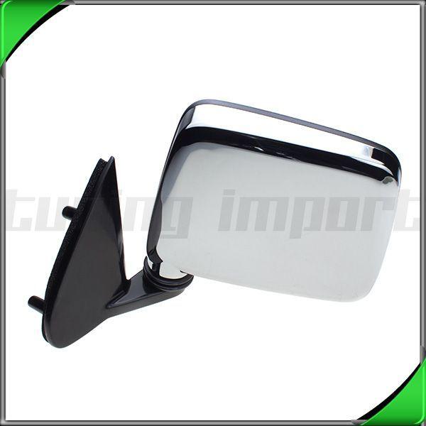 New driver side mirror ni1320109 manual swing chrome 1986-1997 nissan d21 pickup