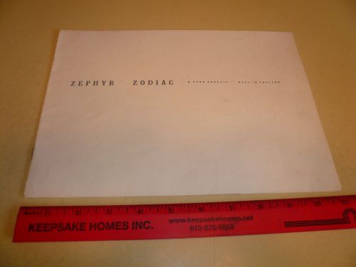 English ford zephyr zodiac sales brochure -- vintage -- r3282