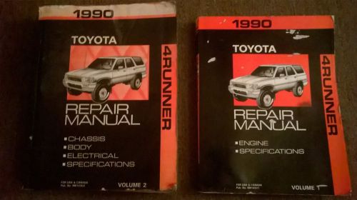 1990 toyota 4runner genuine toyota shop service repair manual vol 1 &amp; 2 oem