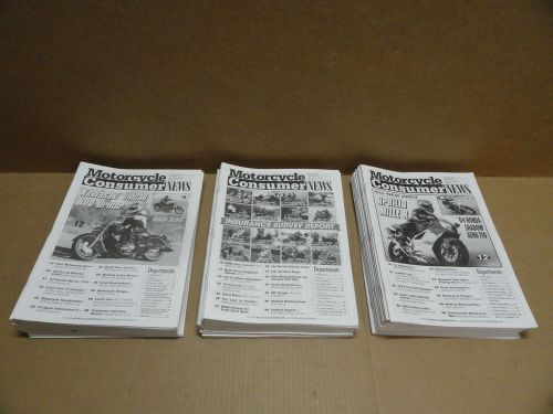 Motocycle consumer news 35 issues 2002 (12) 2003 (12) 2004 (11) low $$