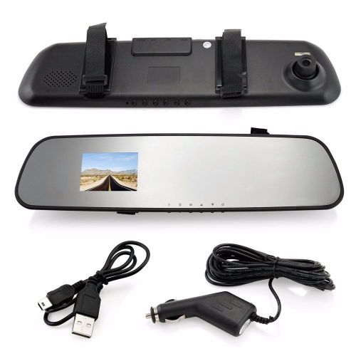 New! car mirror hd 1080p lcd dash cam video recorder camera rearview vehicle dvr