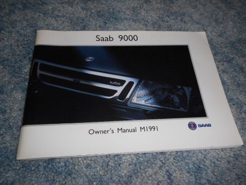 1991 saab 9000 turbo sedan owners manual factory oem